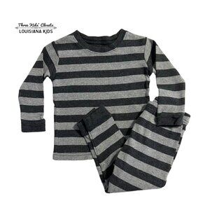 Leveret 18-24m Grey Striped Pajamas